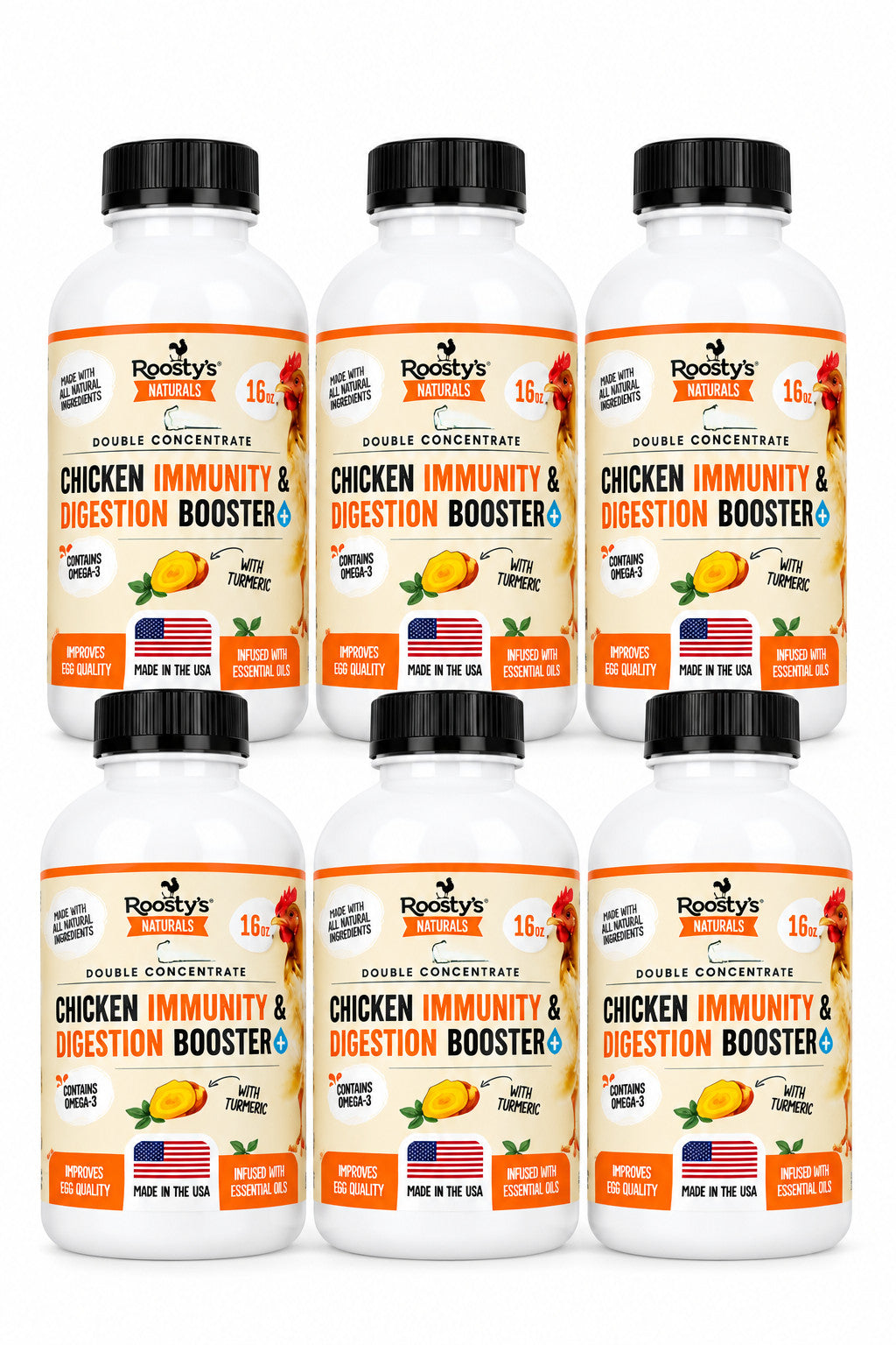 Roosty's Chicken Immunity & Digestion Booster Supports Digestion (6 PACK) - Poultry Health Supplements product image