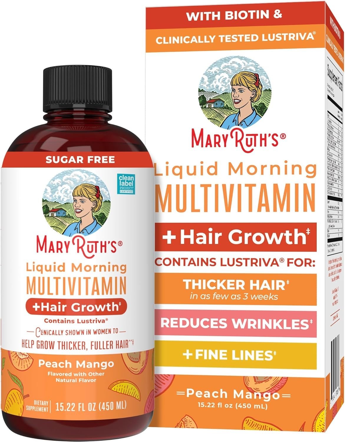 MaryRuth's Liquid Multivitamin + Hair Growth - Clinically Tested Lustriva for - Multivitamin Supplements product image