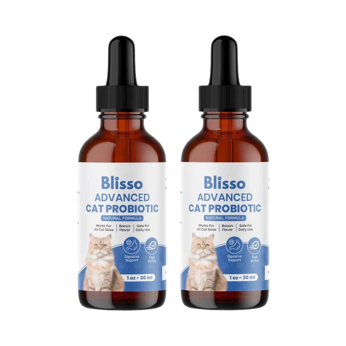 (2-Pack) Blisso Advanced Cat Probiotic Drops – Digestive Support Liquid Drops - Cat Probiotics product image