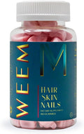 WEEM Hair Skin and Nails Gummies - Supports Healthy Hair - Vegan biotin Vitamins - Hair Growth Supplements product image