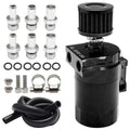 Oil Catch Can Kit Reservoir Baffled Tank with Breather Filter Universal Aluminum - Oil Catch Can Kits product image