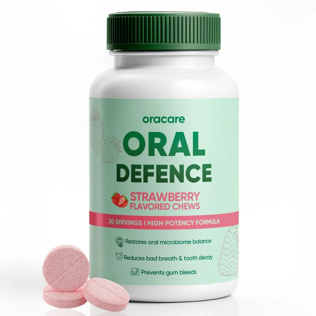 Oracare Oral Defence - Oral Probiotics Supplement for Fresh Breath, Teeth and - Oral Probiotic Supplements product image
