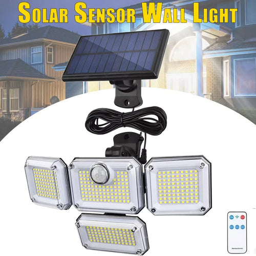 3000LM 333 LED Solar Lights Outdoor Waterproof Motion Sensor Security Wall Lamp - Solar Security Lights product image