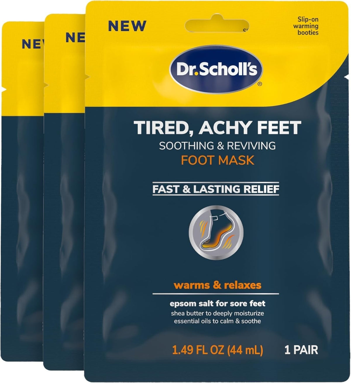 Dr. Scholl's® Tired, Achy Feet Soothing & Reviving Foot Mask, 3 Pair, Warming - Foot Masks product image