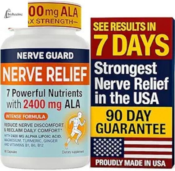 Nerve Relief Neuropathy Sciatica Support Supplement with 2400 mg Alpha Lipoic - Nerve Support Supplements product image