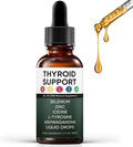 Kindled Thyroid Support Liquid Drops with Selenium Zinc Iodine Ashwagandha 4oz - Herbal Supplements product image