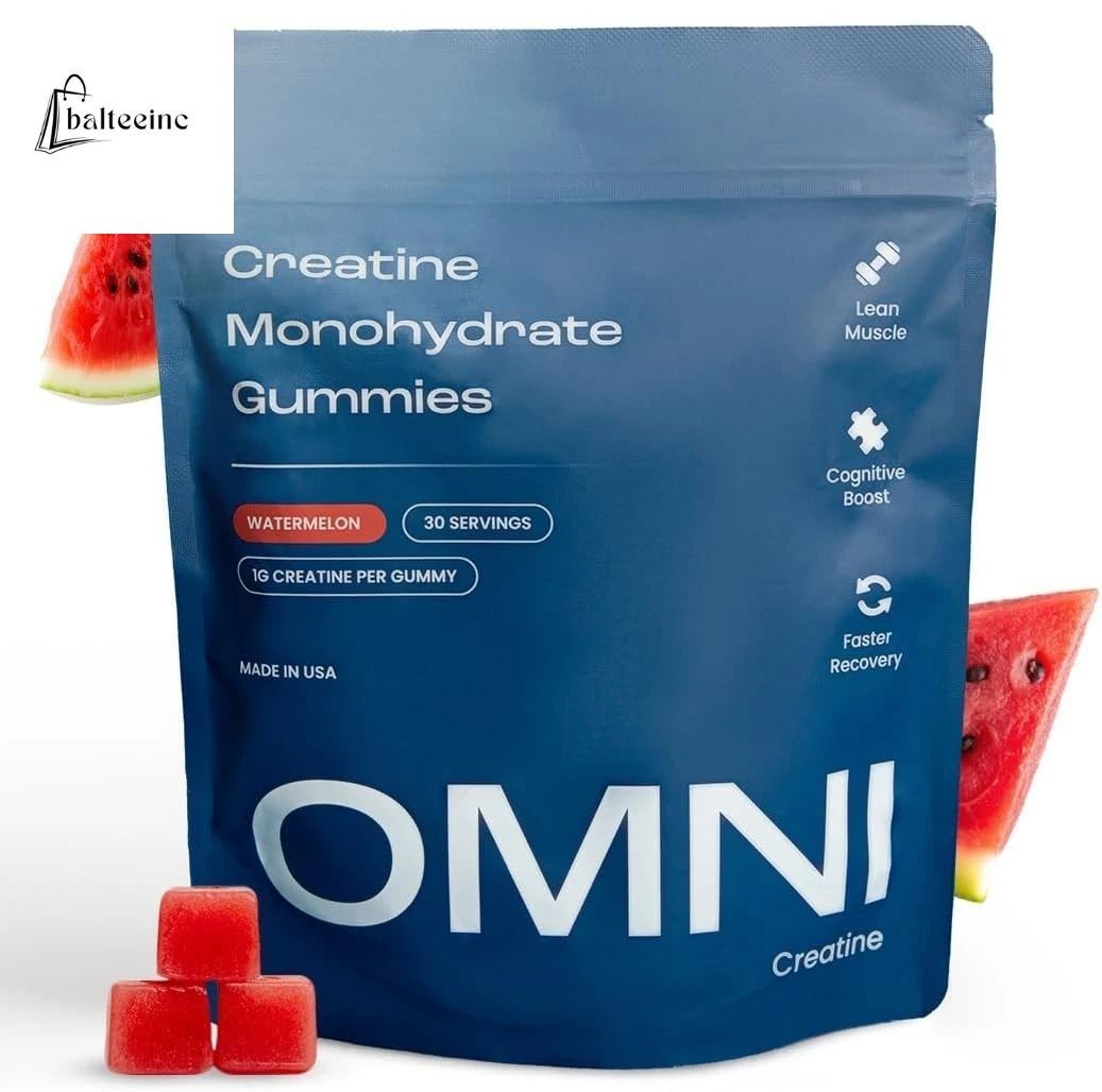 OMNI Creatine Monohydrate Gummies - Supports Muscle Growth, Low Sugar Watermelon - Creatine Supplements product image