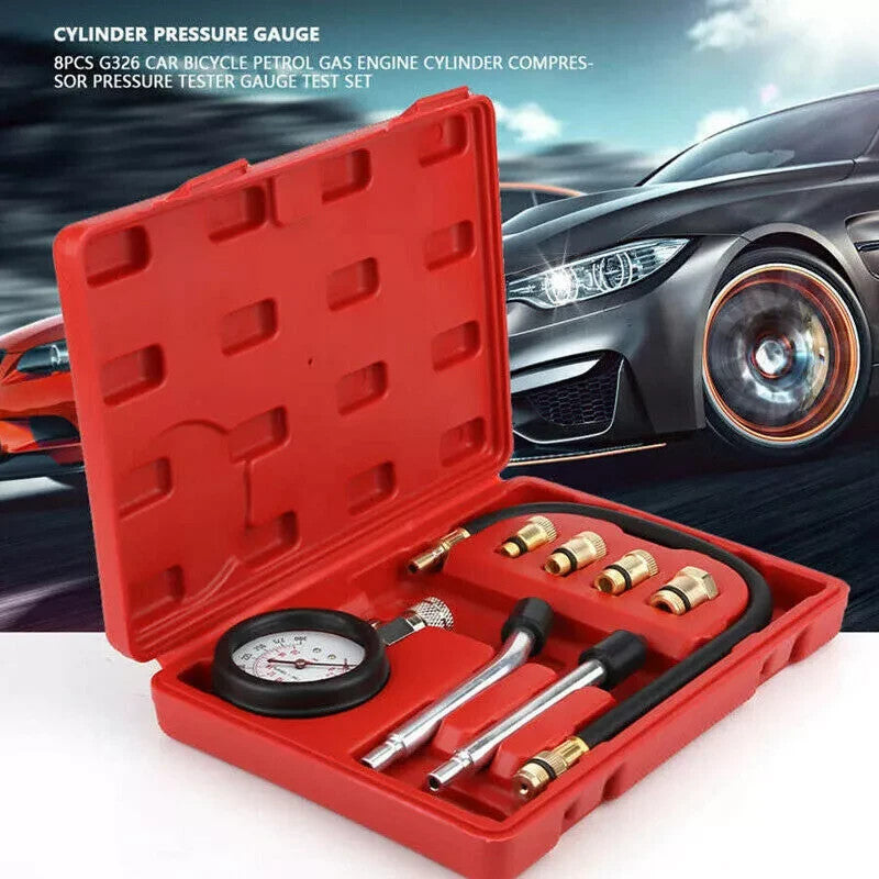 Engine Cylinder Compression Gauge Tester Kit Gas Engine Diagnostic Testing - Engine Compression Testers product image
