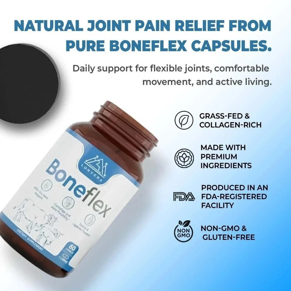 Lonvera Boneflex Joint Support 60 Capsules | Glucosamine Chondroitin MSM - Joint Supplements product image