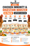 Roosty's Chicken Immunity Digestion Booster 16oz 6 Pack Omega-3 USA Made - Poultry Health Supplements product image