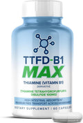 TTFD Thiamine B1 60 Caps High-Potency Vitamin B1 Energy Nerve Support - Vitamin B Supplements product image