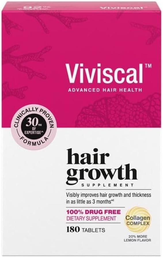 Viviscal Hair Growth Dietary Supplement with Collagen Complex 180 Tablets - Hair Growth Supplements product image
