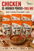 6X Roosty's Naturals Flock Armor Chicken Chili Mix De-Wormer Powder 1LB - Poultry Deworming Supplements product image