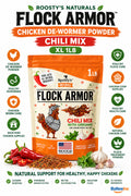 Roosty's Naturals Flock Armor Chicken De-Wormer Chili Mix 1LB USA Made - Poultry Deworming Supplements product image